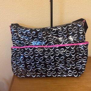 Kate Spade Large vinyl Pink Black and White Women's tote bag